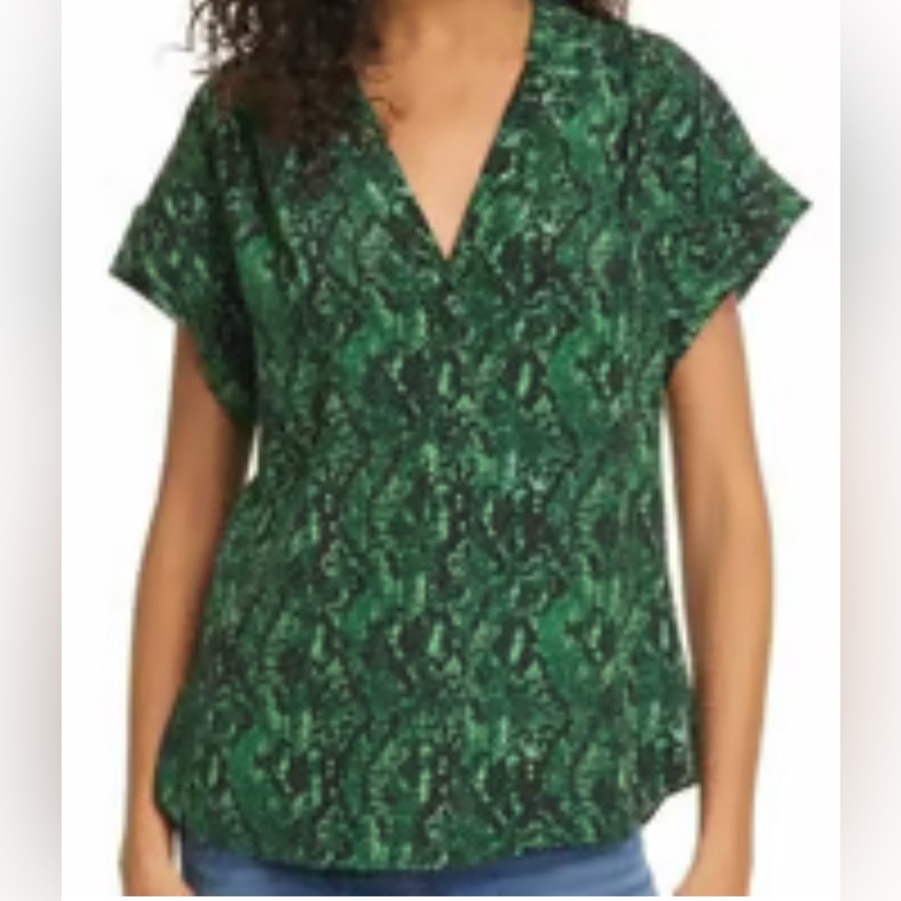 Like New Veronica Beard Merci Python Print Silk B… - image 1